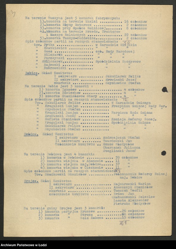 Obraz 4 z jednostki "Sprawozdania [z działalności i ankiety sprawozdawcze instruktora personalnego za lata 1945 - 1946]"
