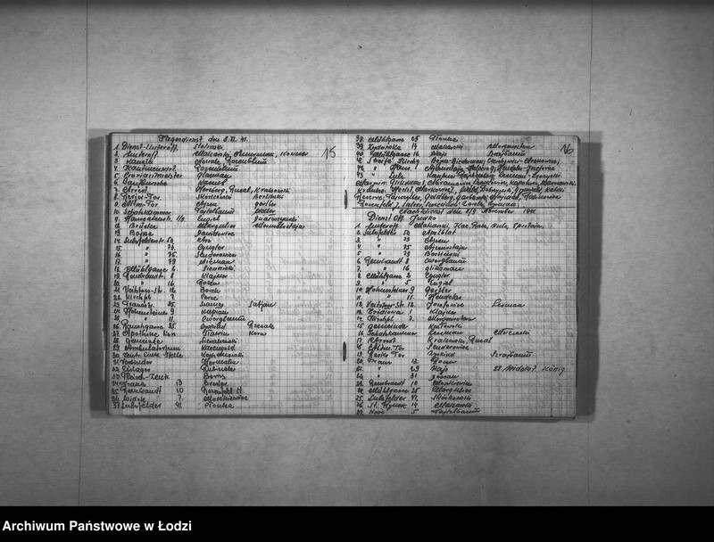 Obraz 12 z jednostki "Dienst-Buch der I Abteilung [Wykazy milicjantów pełniących dyżury w określonym dniu]"