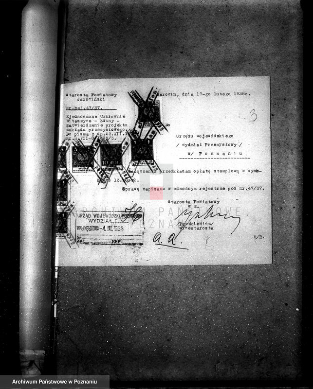 Obraz 7 z jednostki "Zatwierdzenie projektu urządzenia zakładu przemysłowego /cukrowni/ w Witaszycach pow. jarociński"