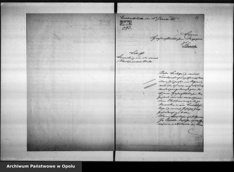 Obraz 16 z jednostki "Acta des Magistrats zu Oppeln betreffend die Wiederbesetzung der durch den Tod des p. Heyne erledigten Stadt - Secretair - Stelle"