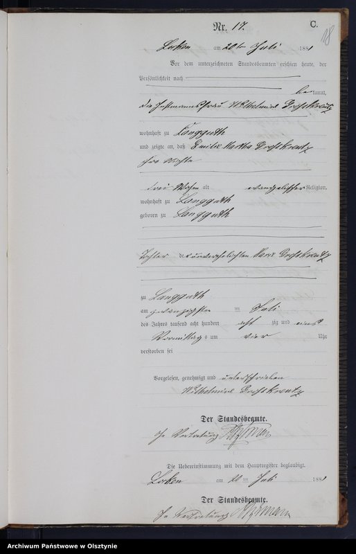 image.from.unit.number "Sterbe-Neben-Register Nr 1 - 25"