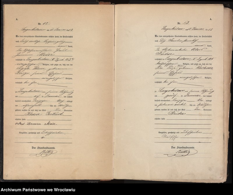 image.from.unit.number "Księga urodzeń Bielawa (Langenbielau) 1913"