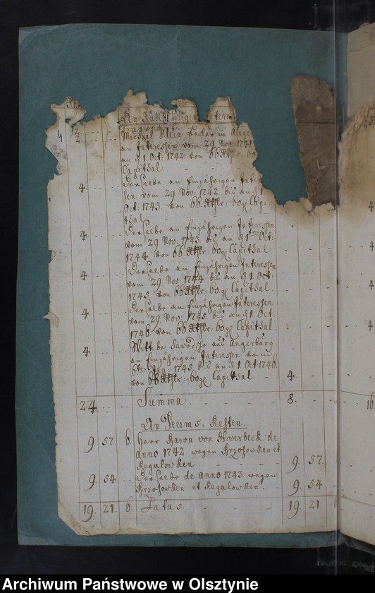 image.from.unit.number "Jahr Kirchen Rechnung der Kirchen zu Kruklanken aller Einnahme und Ausgabe wie auch Bau-Rechnung"