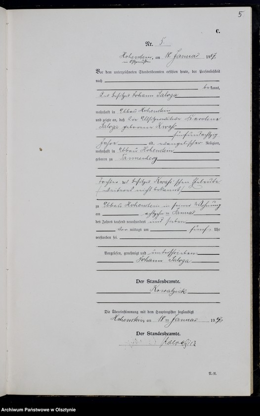 image.from.unit.number "Sterbe-Neben-Register Nr 1 - 54"