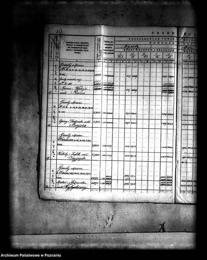 Obraz 13 z jednostki "Szczegółowy rejestr pomiarowo-szacunkowy wsi Spławie powiatu konińskiego przed scaleniem"