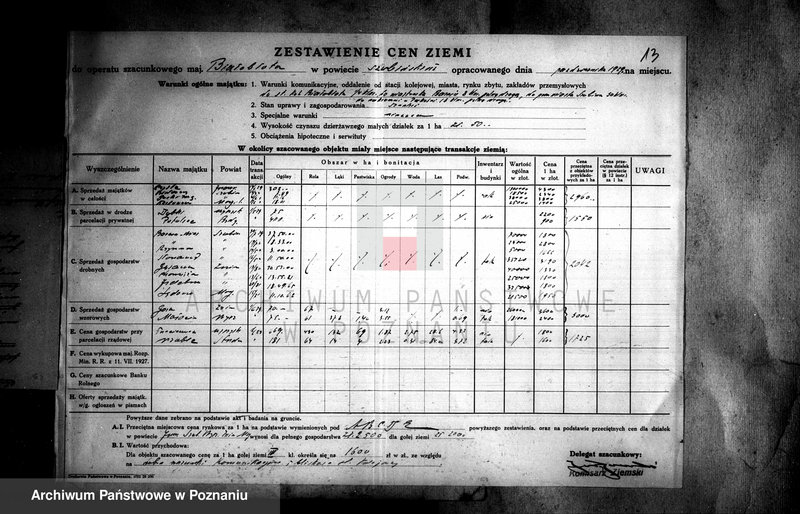 Obraz 19 z jednostki "Operat szacunkowy majątku Białebłota powiatu szubińskiego"