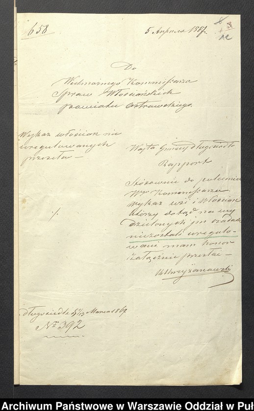 image.from.unit.number "O urządzaniu chłopów wsi Wólka Grochowska i Malaszek wchodzących w skład własności poduchowej Leszczydół, gm. Długosiodło"