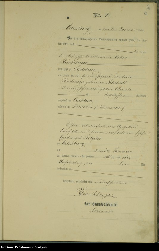 Obraz z jednostki "Sterbe-Haupt-Register Nr 1 - 65"