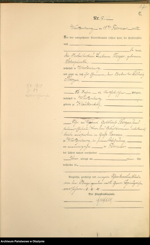 image.from.unit.number "Sterbe-Haupt-Register Nr 1 - 154"