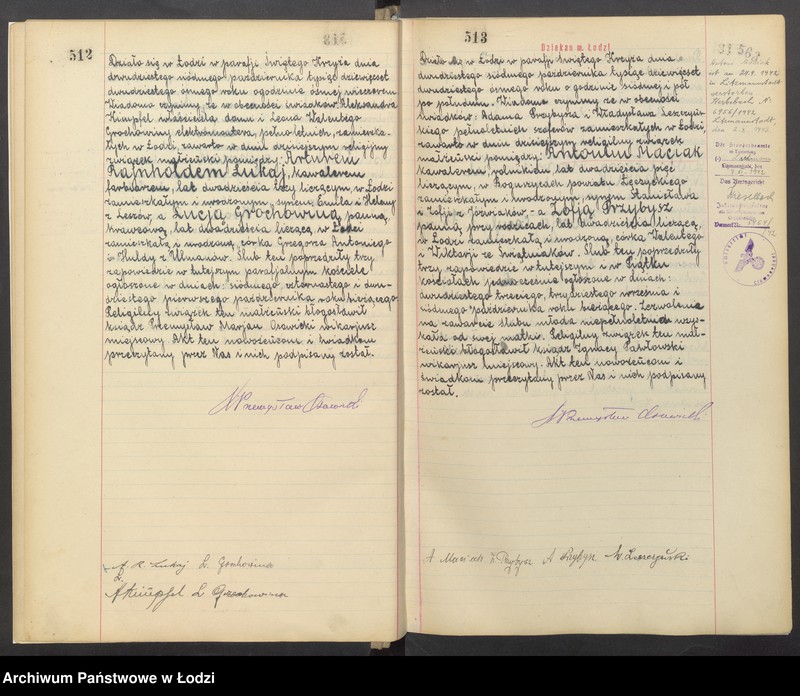 Obraz 20 z jednostki "Akta małżeństw od numeru 481 do numeru 671"