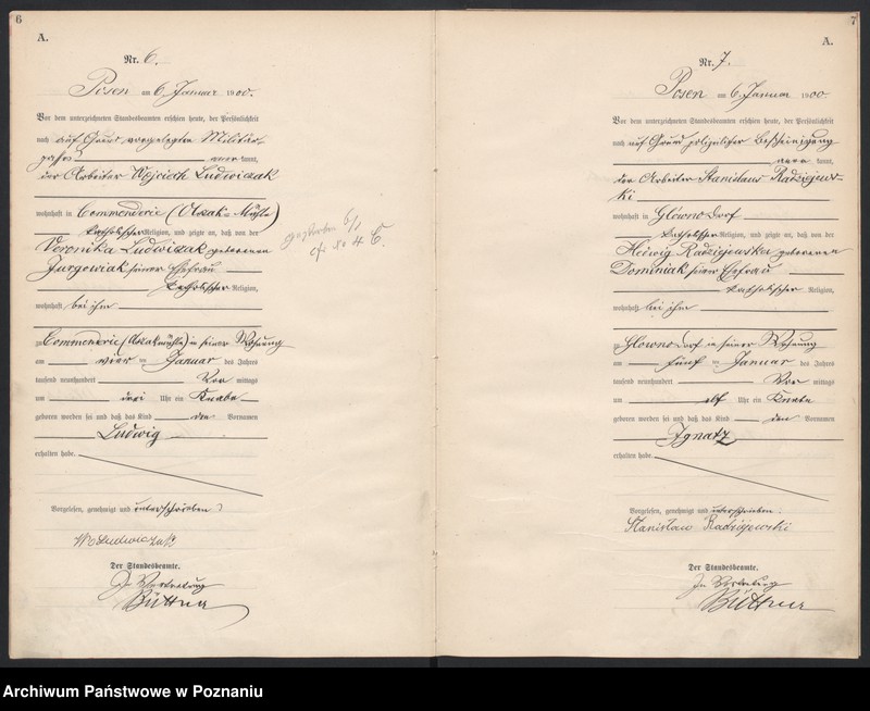 Obraz 6 z jednostki "Księga miejscowa urodzeń"