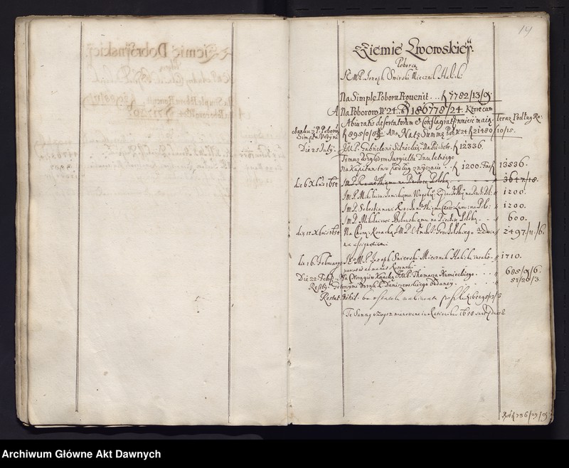 image.from.unit.number "Rejestr różnych dochodów Rzeczypospolitej uchwalonych na sejmie 1654 r."
