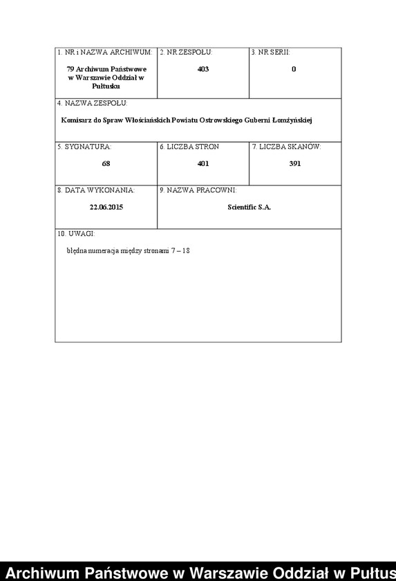image.from.unit.number "O urządzaniu chłopów byłej rządowej własności Żachy - Pawły, wchodzących w skład byłej ekonomi Brok, gm.Orło"