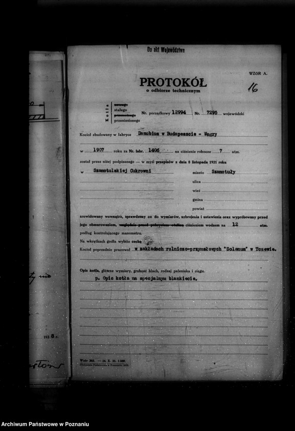 Obraz 19 z jednostki "Cukrownia w Szamotułach Spółka z o. o. nr woj. kotła 7295"