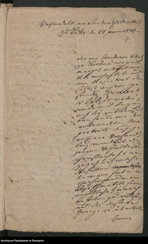 Obraz 17 z jednostki "A. betr. den Überläufer Vinzent Blendowski"