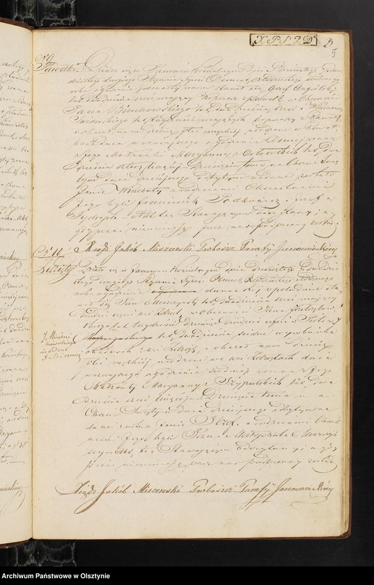 image.from.unit.number "Duplicat Akt Urodzenia Zaślubienia i Zeyścia Urzędnika Stanu Cywilnego Parafij Janowie[ckie]y za Rok 1847"