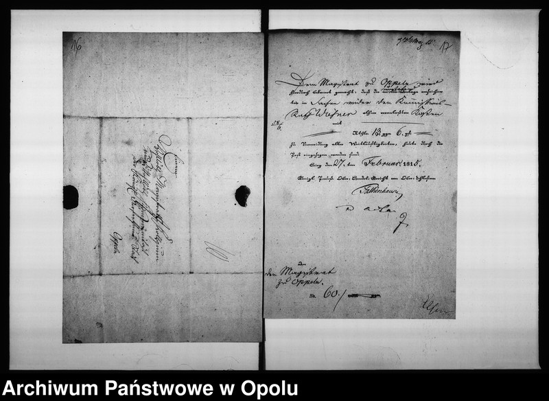 Obraz 19 z jednostki "Acta des Magistrats zu Oppeln betreffend die verweigerte Zahlung der Communal Beiträge des Cammer Commissions Raths Wiesner Vol: I"