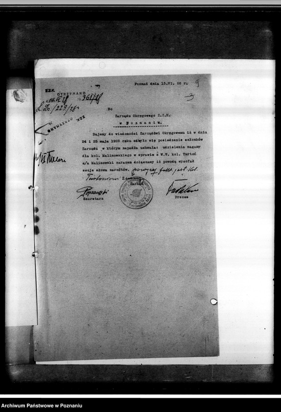 Obraz 13 z jednostki "Okręgowy Sąd Związkowy w Poznaniu"