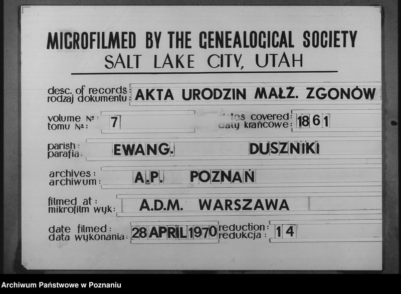 Obraz 1 z jednostki "Tauf- Trau- Sterbe- Register"