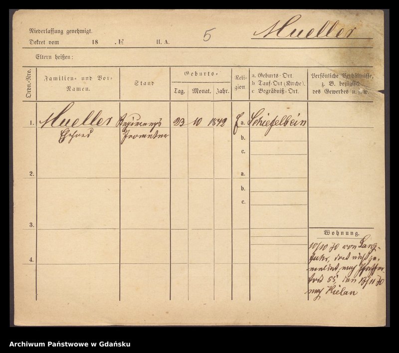 image.from.unit.number "Karty meldunkowe: Müller Edwin - Müller Gustav"