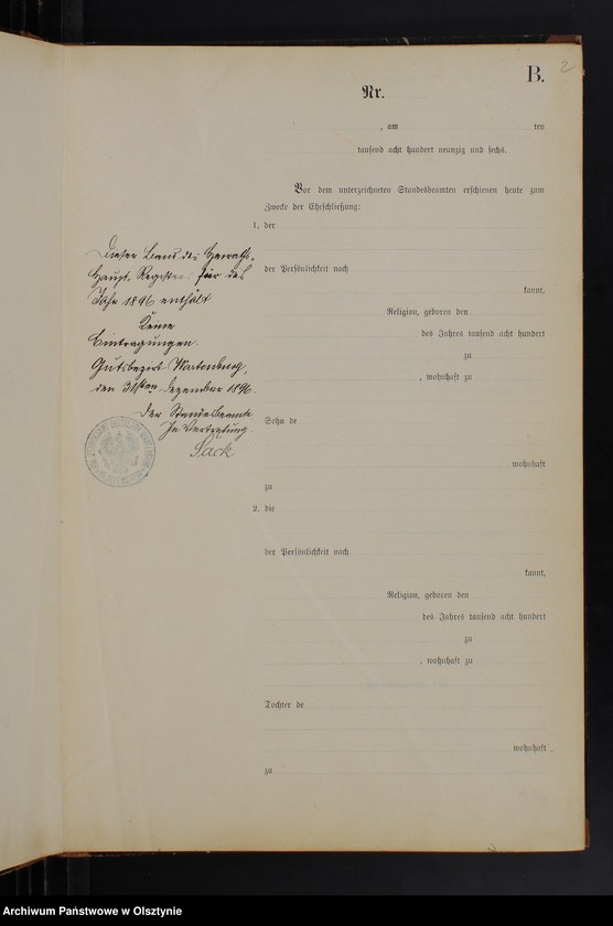image.from.unit.number "Heiraths-Haupt-Register /wpisów nie było/"
