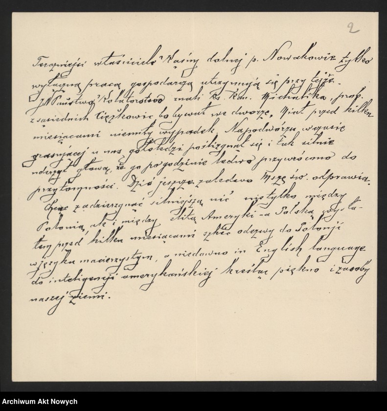 Obraz 4 z jednostki "Wolski Bartłomiej (ksiądz); Załączniki: a) "Memory for the generous nation of America..."; b) "Pamiątka dla ofiarnej Polonii Amerykańskiej..."; c) prospekt (3 egz.); L.13; brak s.29,36-37"