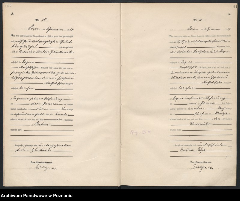 Obraz 8 z jednostki "Księga urodzeń tom I"