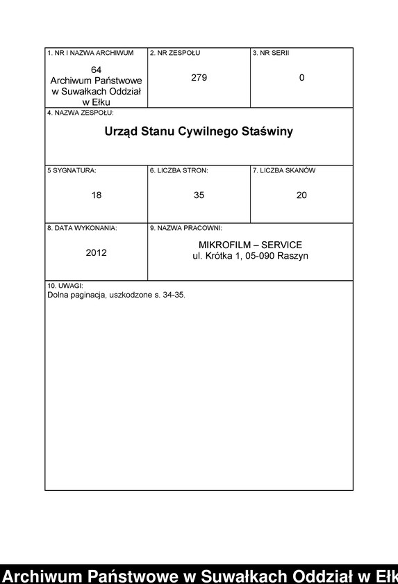 image.from.unit.number "Sterbe-Neben-Register des Preussischen Standes-Amtes Stasswinnen Kreis Loetzen"