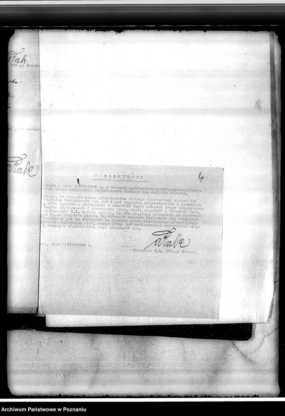 Obraz 8 z jednostki "Sprawa zatwierdzenia uzupełnienia planu gospodarstwa leśnego dla lasów Żerniki powiatu kaliskiego"