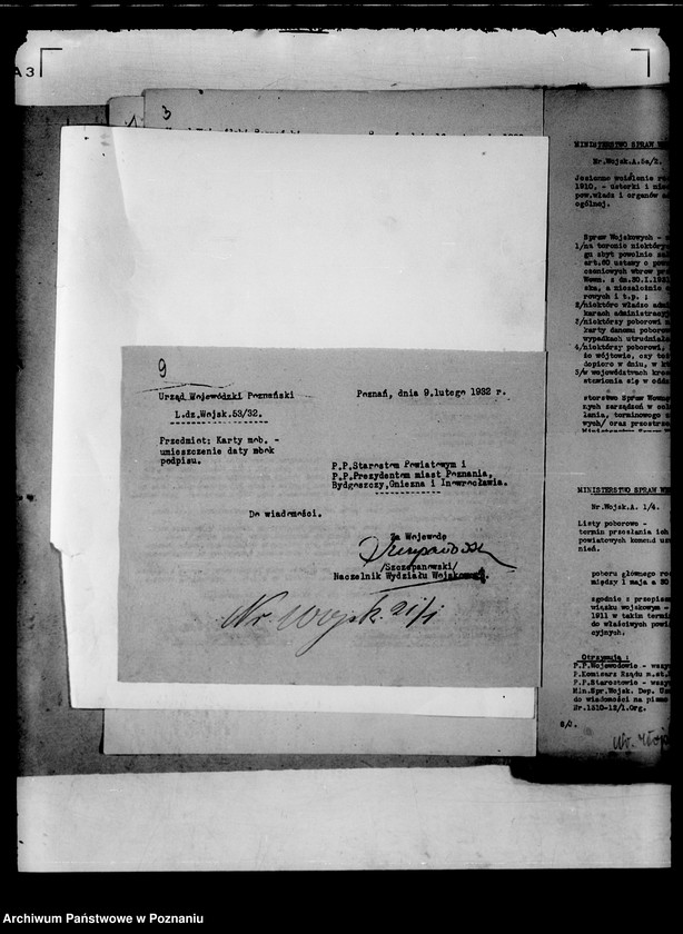 Obraz 13 z jednostki "/Zbiór ogólników władz nadrzędnych/ Ministerstwa Spraw Wewnętrznych"