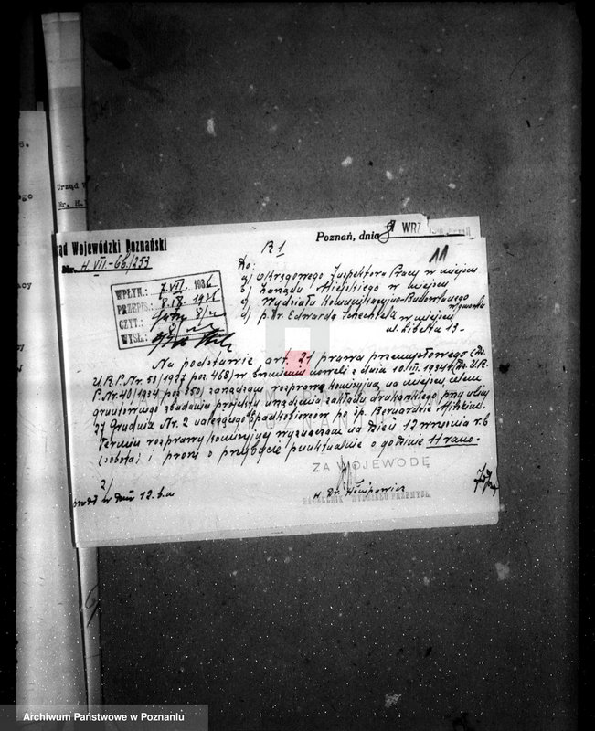 Obraz 15 z jednostki "Zatwierdzenie zakładu przemysłowego /Drukarni Wielkopolskiej/ dr Edward Schechtel spadkobierca Milskich w Poznaniu"
