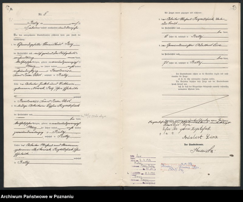 Obraz 7 z jednostki "Księga miejscowa małżeństw [Rejestr główny małżeństw]"