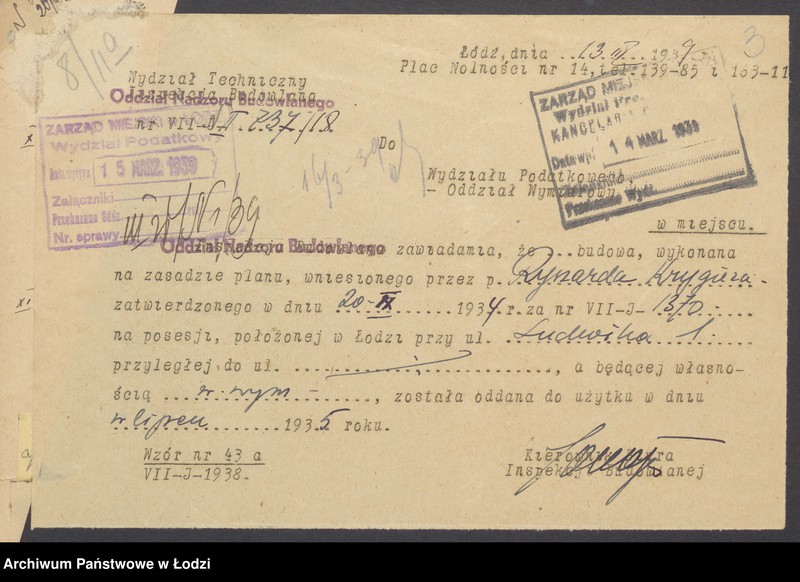 image.from.unit.number "Księga inwentarzowa nieruchomości m. Łodzi ul. Ludwika"