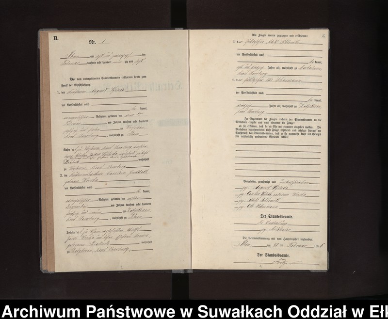 image.from.unit.number "Heiraths-Neben-Register des Preussischen Standes-Amtes Rhein Kreis Loetzen"