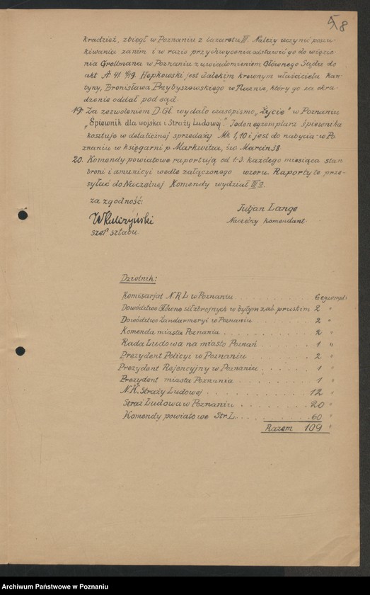 Obraz 10 z jednostki "/Rozkazy dzienne Straży Ludowej byłego Zaboru Pruskiego, przemianowanej następnie na wojsko "Obrony Kraju"/."