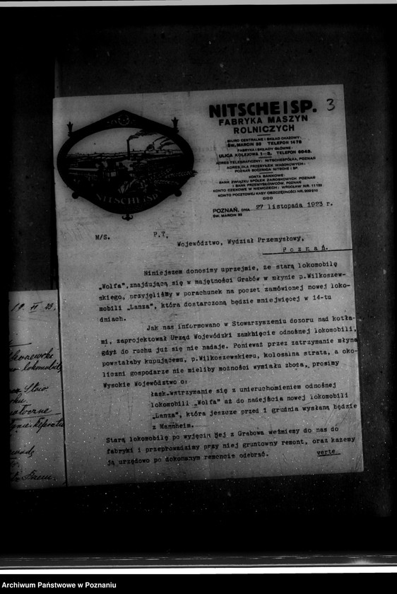 Obraz 7 z jednostki "Młyn parowy w Grabowie Królewskim własność Wilkoszewski  nr woj. 14"