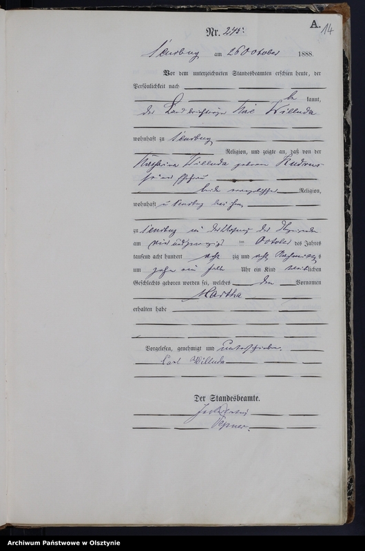 image.from.unit.number "Geburts-Haupt-Register,Tom III,Nr 233 - 301"