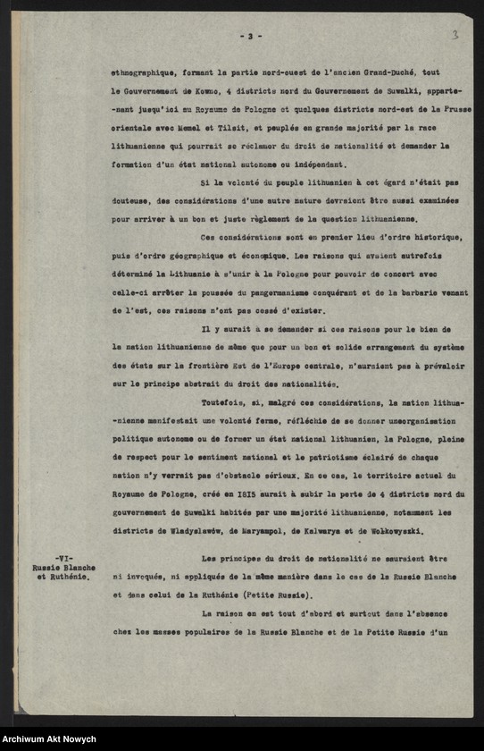 image.from.unit.number "Memoriały, dotyczące terytorium i granic Polski, m.in. złożonej przez R. Dmowskiego na Konferencji Pokojowej; 5 map, m.in. z linią Komisji I. Cambon