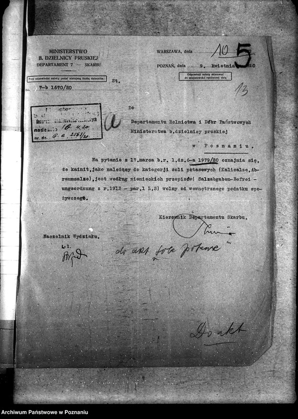 Obraz 17 z jednostki "Sprawy szczegółowo-administracyjne Sztuczne nawozy potasowe"