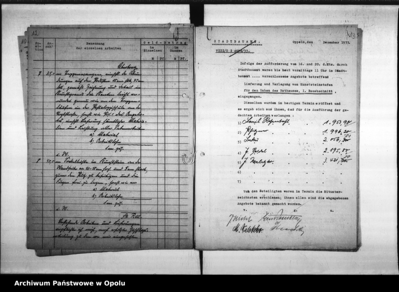 Obraz 12 z jednostki "Kunststeinstufen Erweiterungsbau des Rathauses B[an]d VIII"