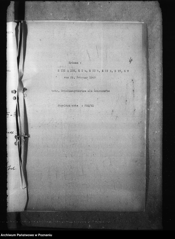 Obraz 8 z jednostki "Aufnahme der Schüler in die Oberschulen. Einsatz der Schüler in die Wehrmacht. Kinderlandverschicken. Auslese der Schülern."