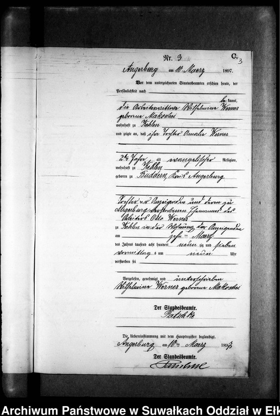 image.from.unit.number "Sterbe-Neben-Register des Preussischen Standes-Amtes Kehlen Kreis Angerburg"