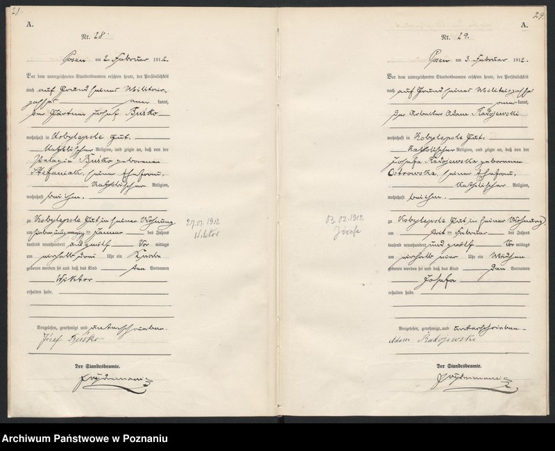 Obraz 17 z jednostki "Księga miejscowa urodzeń [Rejestr główny urodzeń]"