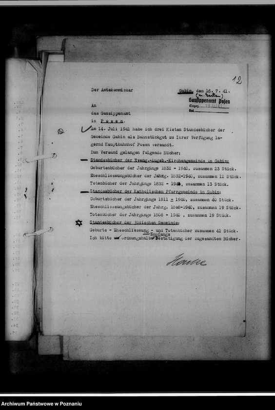 image.from.unit.number "Einziehungsprotokolle [ksiąg kościelnych] Kreis Waldrode [powiat gostyniński, województwo warszawskie]"