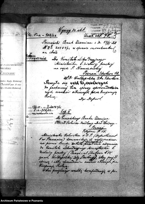 Obraz 10 z jednostki "Sprawy szczegółowo-administracyjne Saletra i fosfaty, sprowadzone przez Kooperację Rolną w Warszawie"