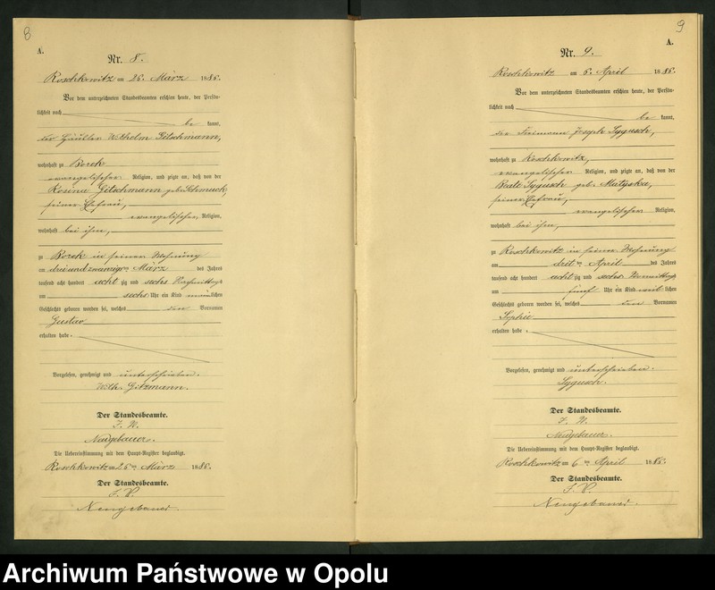 image.from.unit.number "Geburts-Neben-Register Standesamts Roschkowitz pro 1886"