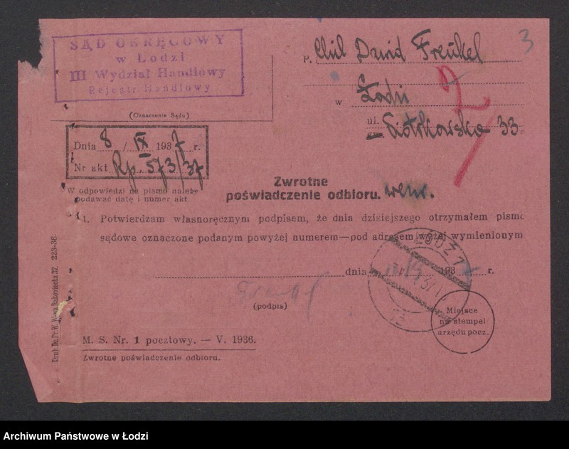 Obraz 5 z jednostki "Chil Dawid Frenkiel- wyrób i sprzedaż manufaktury"