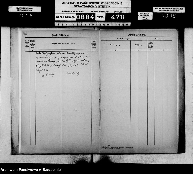 image.from.unit.number "Besitzfestigung des Grundstücks des Landwirts Erwin Müller in Kleschinz Kreis Stolp"