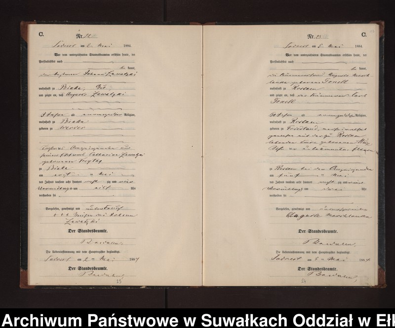 image.from.unit.number "Sterbe-Neben-Register des Preussischen Standes-Amtes Neuhoff Kreis Loetzen"
