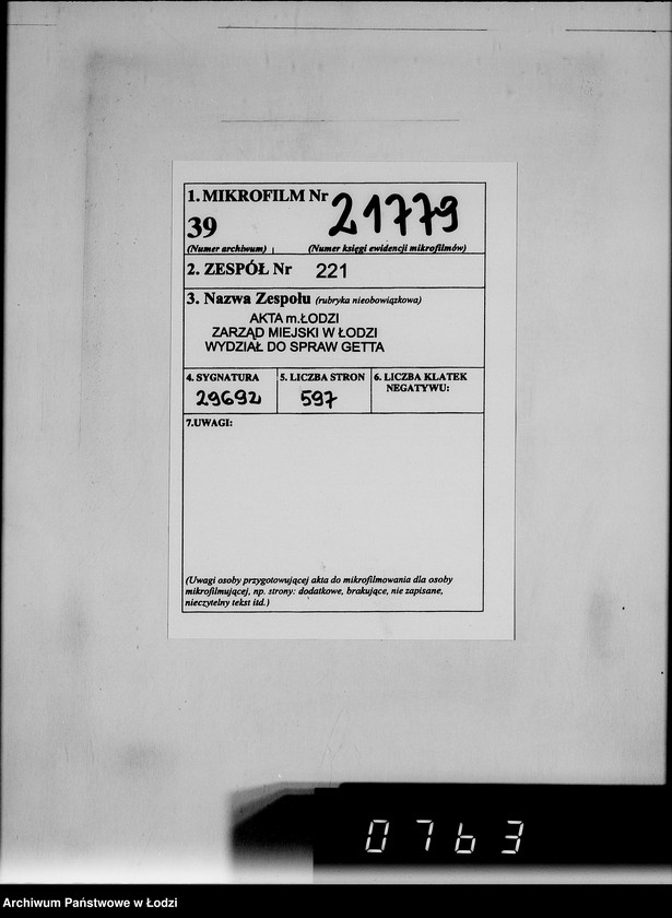 Obraz 2 z jednostki "Sonderkonto 12300. Arbeitsamt Gnesen, Arbeitsamt Hohensalza Judenlager: Montwy- (Kreis Hohensalza), Grossendorf-(Kreis Hohensalza), Bilsko, Mogilno, Olscha, Bornheim u.Schlabau, Wiesengrund, Hinterwalden, Neuwelt."